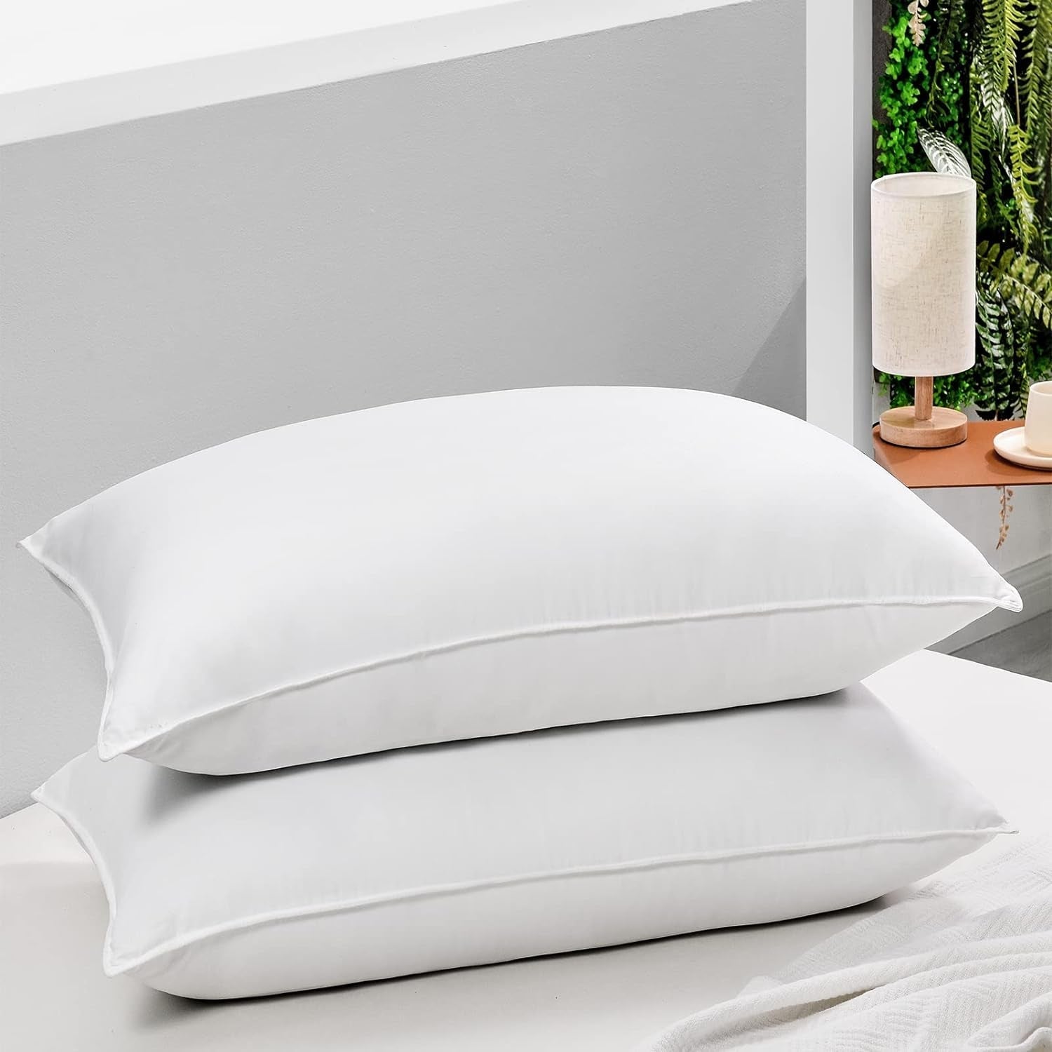 HARBOREST Cuscino per letto per dormire, 2 pezzi, peluche di lusso, cuscino alternativo, adatto per chi dorme sul fianco e sulla schiena, collezione hotel, cuscino, misura standard/queen size, 50,8 x 66 cm Naty Shop Cuscini standard Titolo predefinito