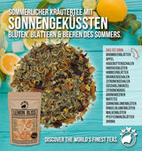 TÈ originale AL LIMONE BLISS di Nananatura 85G | Tisana estiva fruttata e rinfrescante | Come tè freddo, tè freddo o classico caldo | Con fiori, foglie e bacche maturate al sole | Niente zucchero