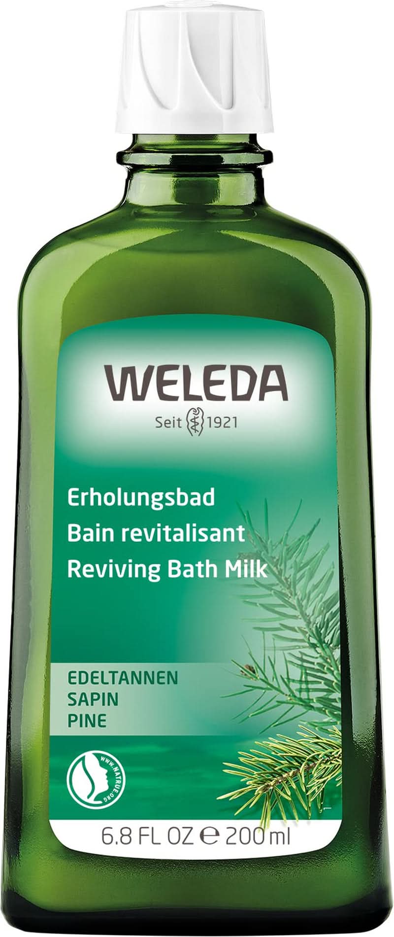 WELEDA, cosmetici naturali Essenza da bagno biologica con oli essenziali di abete rosso e bianco per il relax e la cura, additivo da bagno per la forza interiore, 200 ml Doccia e bagno Naty Shop