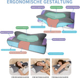 IDEA Cuscino Cuscino Memory Foam, Cuscino ergonomico Cuscino ortopedico per dolori al collo, Cuscino per dormire per dolori laterali della schiena e addominali, Cuscino per il collo Cuscino antirussamento per adulti Cuscini ortopedici cervicali Naty Shop
