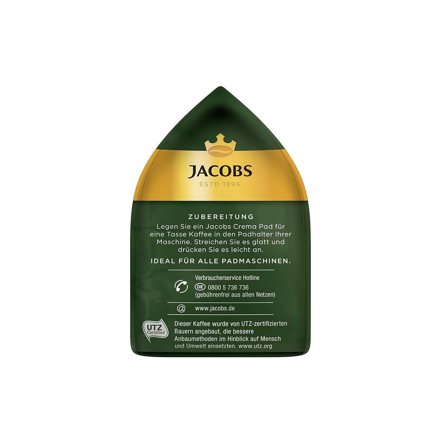 Kräftig Cream Pads, 90 Senseo compatibile Kaffeepads UTZ-zertifiziert, 5er Pack, 5 x 18 Getränke & Cream Pads, 90 Senseo compatibile Kaffeepads UTZ-zertifiziert, 5er Pack, 5 x 18 Getränke