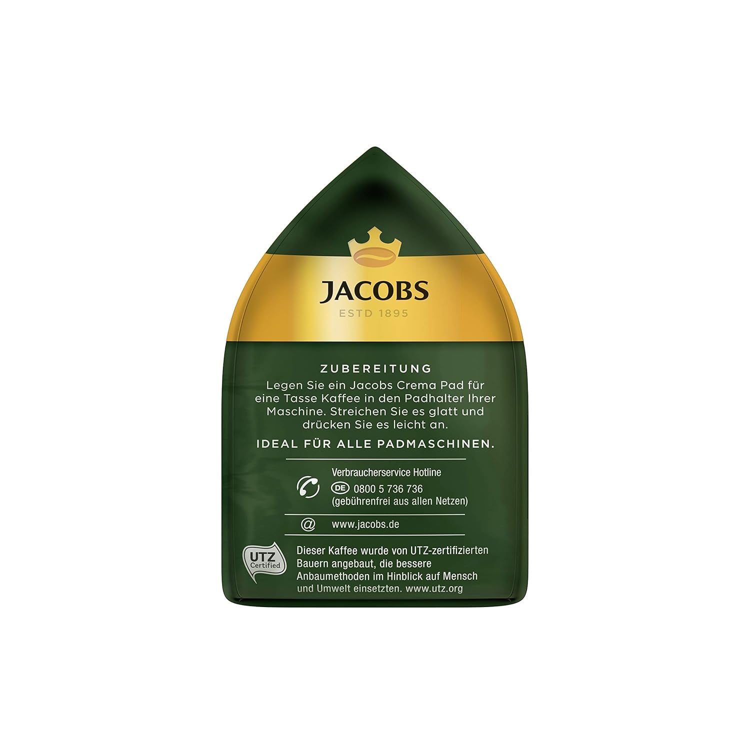 Kräftig Cream Pads, 90 Senseo compatibile Kaffeepads UTZ-zertifiziert, 5er Pack, 5 x 18 Getränke & Cream Pads, 90 Senseo compatibile Kaffeepads UTZ-zertifiziert, 5er Pack, 5 x 18 Getränke