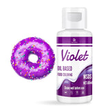 Colori dolci al cioccolato per cioccolato - 60 ml Colori dolci al burro per fondente, decorazioni per torte, dolci - Colorante alimentare fluido per burro di kakao, crema al burro, torta (nero) Naty Shop Violett