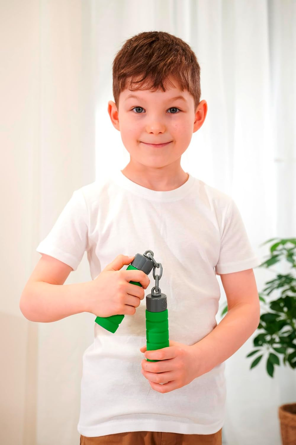 Successivo Ninja Nunchaku, suono, manico avvolto in morbido materiale, 13cm, gioco di ruolo, da 3 anni, verde Action figures Naty Shop