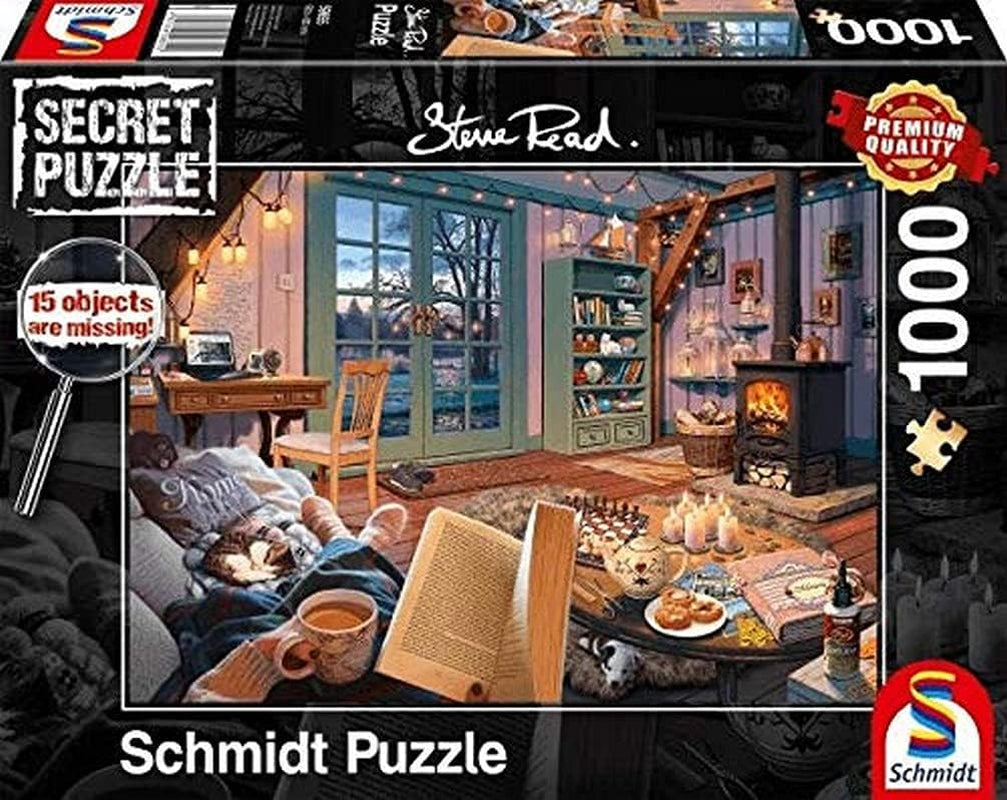Schmidt Spiele 59655 Nella casa delle vacanze Puzzle segreto da 1000 pezzi Puzzle Naty Shop Titolo predefinito