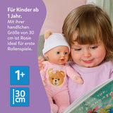 Baby Born Rosie bambola morbida 30 cm con 6 suoni e biberon, rosa