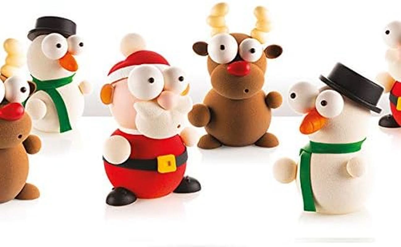 SILIKOMART Kit Rudolf Formen per Cioccolato, Natale, 5 pezzi Kitchen Naty Shop