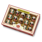 Reber Mozart palline al cioccolato fondente, confezione da 6 con marzapane e torrone, vegan - 1 x 120 g