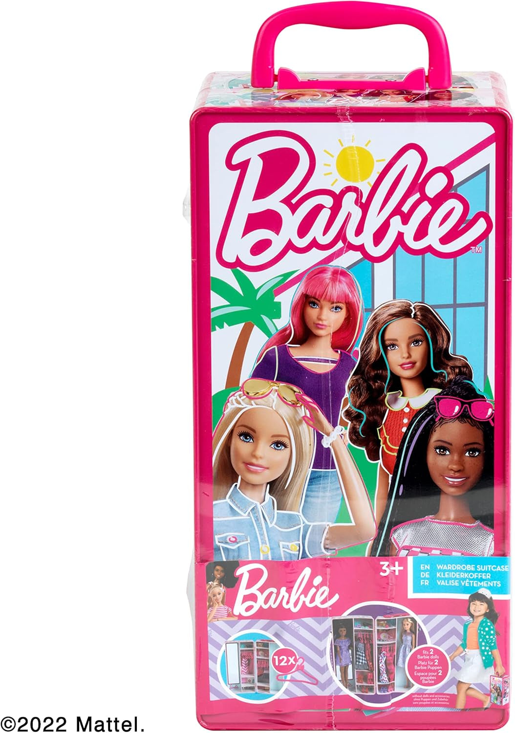Theo Klein 5801 Guardaroba Barbie con aste appendiabiti e scomparti, giocattolo dai 3 anni in su, accessori inclusi, multicolore
