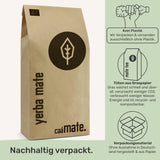 Tè Yerba Mate BIO 1 kg ● Originale ● Maturo ● Non tostato ● Essiccato all'aria ● Senza fumo ● Senza plastica ● Commercio equo e solidale ● Tè mate da foglie di mate, pezzi di mate e polvere di foglie di mate ● DE-ÖKO-006