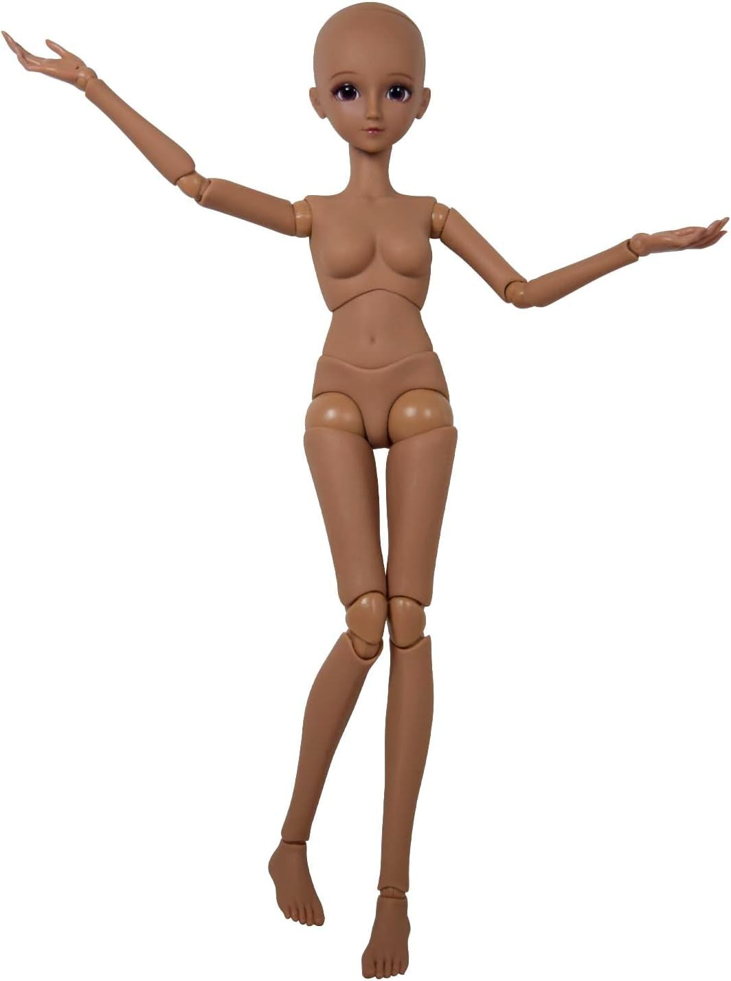 1/3 bambola BJD corpo della bambola in pelle marrone nera 60 cm 24 pollici giunto sferico SD bambole giunti mobili PVC fai da te (Alexia)