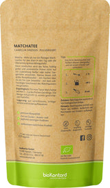 Polvere Matcha BIO 200 g I Senza additivi - 100% naturale I Tè Matcha giapponese premium I Tè verde in polvere di