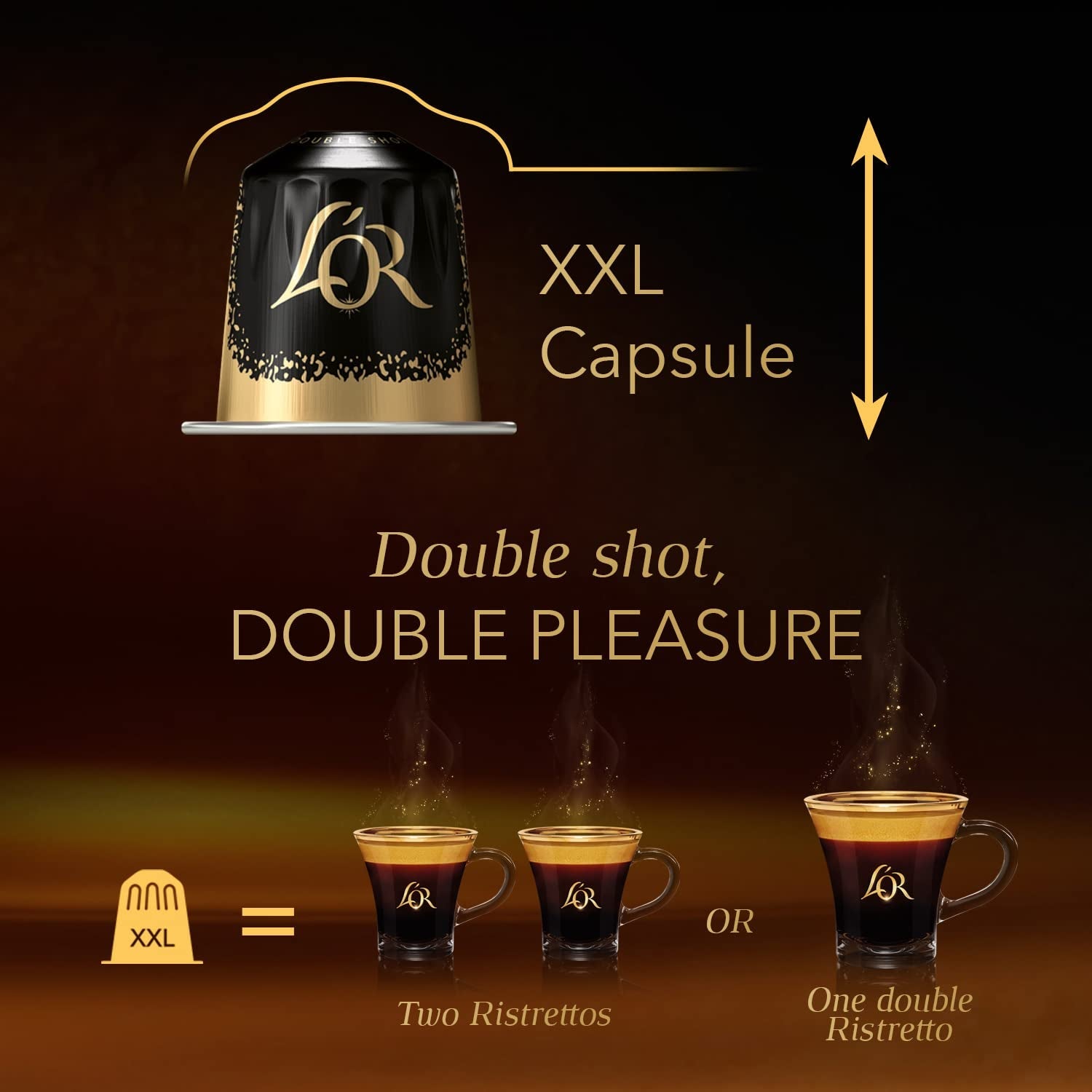 L'OR Barista Kaffeekapseln Ristretto, esclusivo per L'OR Barista Maschinen, confezione da 5, 5 x 10 Kapseln