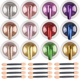 BISHENGYF Polvere per unghie cromata oro rosaNeue Upgrade Grosse Kapazitä Chrom PulverSuper-Spiegeleffekt Metall Mirror Chrome Powder –Neon Glassy Pearl Effect Glitter Nagelkunst Pulver Für DIY Salon