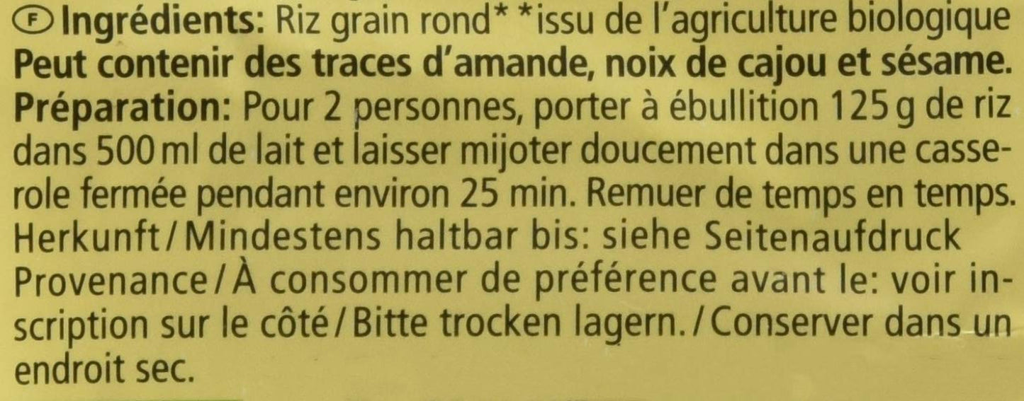 Budino di riso biologico, 500g