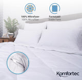 Coperta Estiva Komfortec 135X200 Cm, 170G/m², Coperta estiva sottile e leggera, coperta anallergica, Bianco Trapunte e Piumini Naty Shop