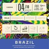 Jacobs Kaffeebohnen Origins Brazil, delicate-nutsiger Geschmack aus Brasilien, geröstet in Bremen, Intensität 4/10, Kaffee ganze Bohnen, 1 kg