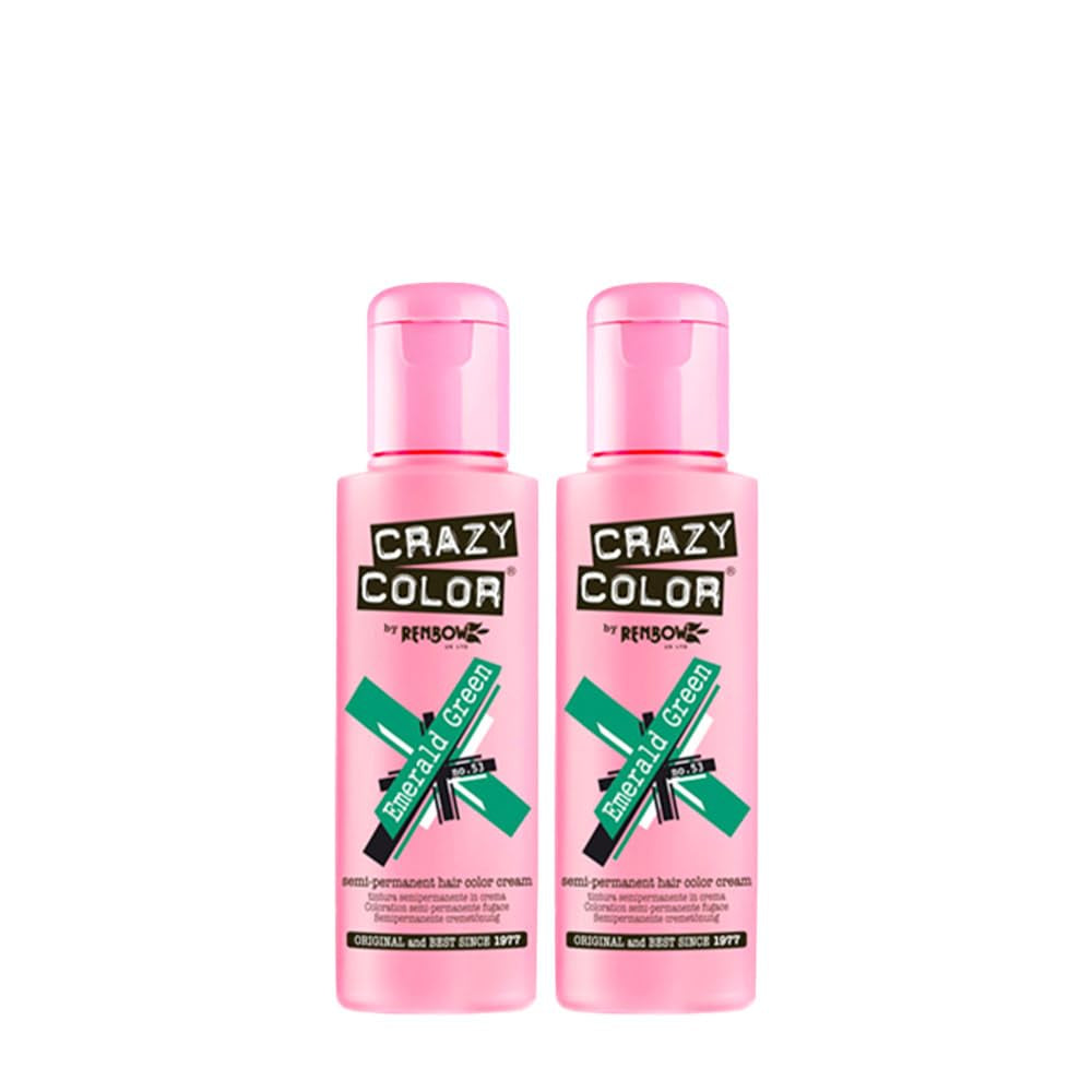 GO TOXIC Crema colorante semipermanente UV per capelli, 100 ml (1 confezione) Naty Shop Tintura per capelli verde 100 Ml (2 confezioni)