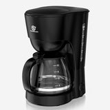 Caffettiera con filtro da 1,25 l per 10 tazze di caffè con filtro, caraffa in vetro lavabile in lavastoviglie, thermos, sistema antigoccia, spegnimento automatico, 600 W, protezione contro l'ebollizione senza acqua per casa e ufficio