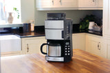 Caffettiera Russell Hobbs con macinacaffè e caraffa termica [Timer digitale, soffione doccia per estrazione e aroma ottimali] Grind&Brew (1-10 tazze, 3 impostazioni di macinatura) Caffettiera con filtro 25620-56