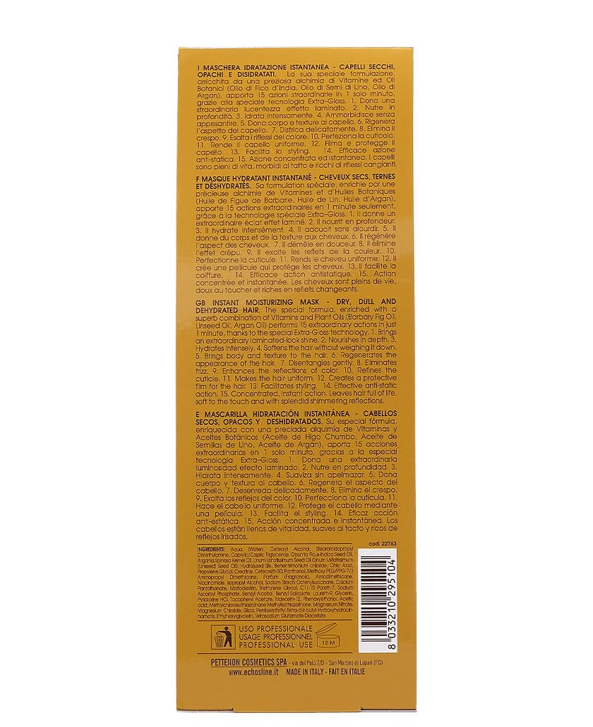 ECHOSLINE Seliar Luxury Maschera Idratante Istantanea per capelli secchi e disidratati 300 ml Maschera per capelli Naty Shop