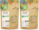 Riso integrale a chicco corto Wholefood Earth - non OGM - naturale - vegano - senza latticini - senza zuccheri aggiunti, 2 kg