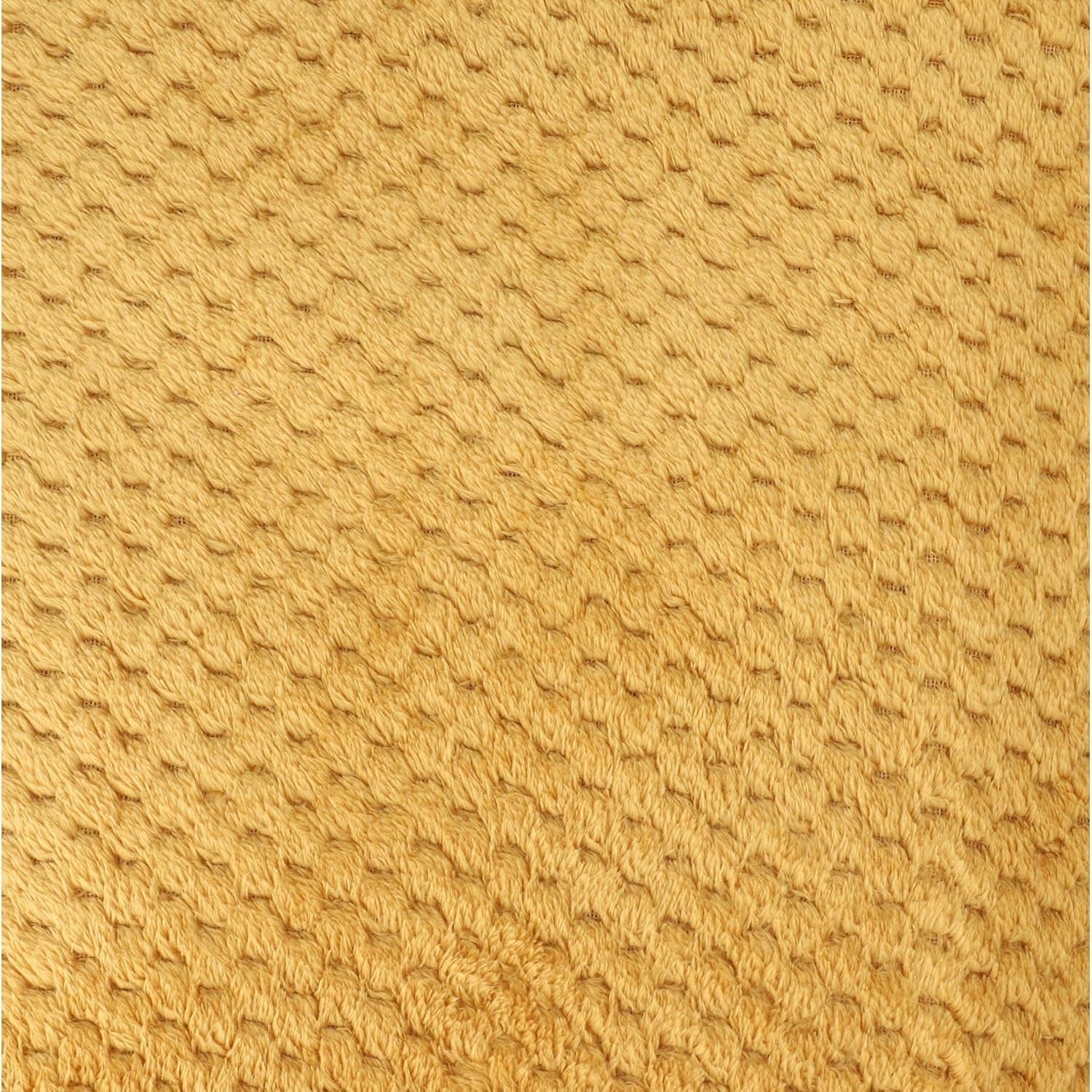 HOMLA Noah Morbida coperta decorativa - accogliente coperta in fibra di poliestere per la casa soffice coperta per divano letto - 150 X 200 cm motivo a chicchi di riso color senape Letti e coperte Besuche den HOMLA-Store