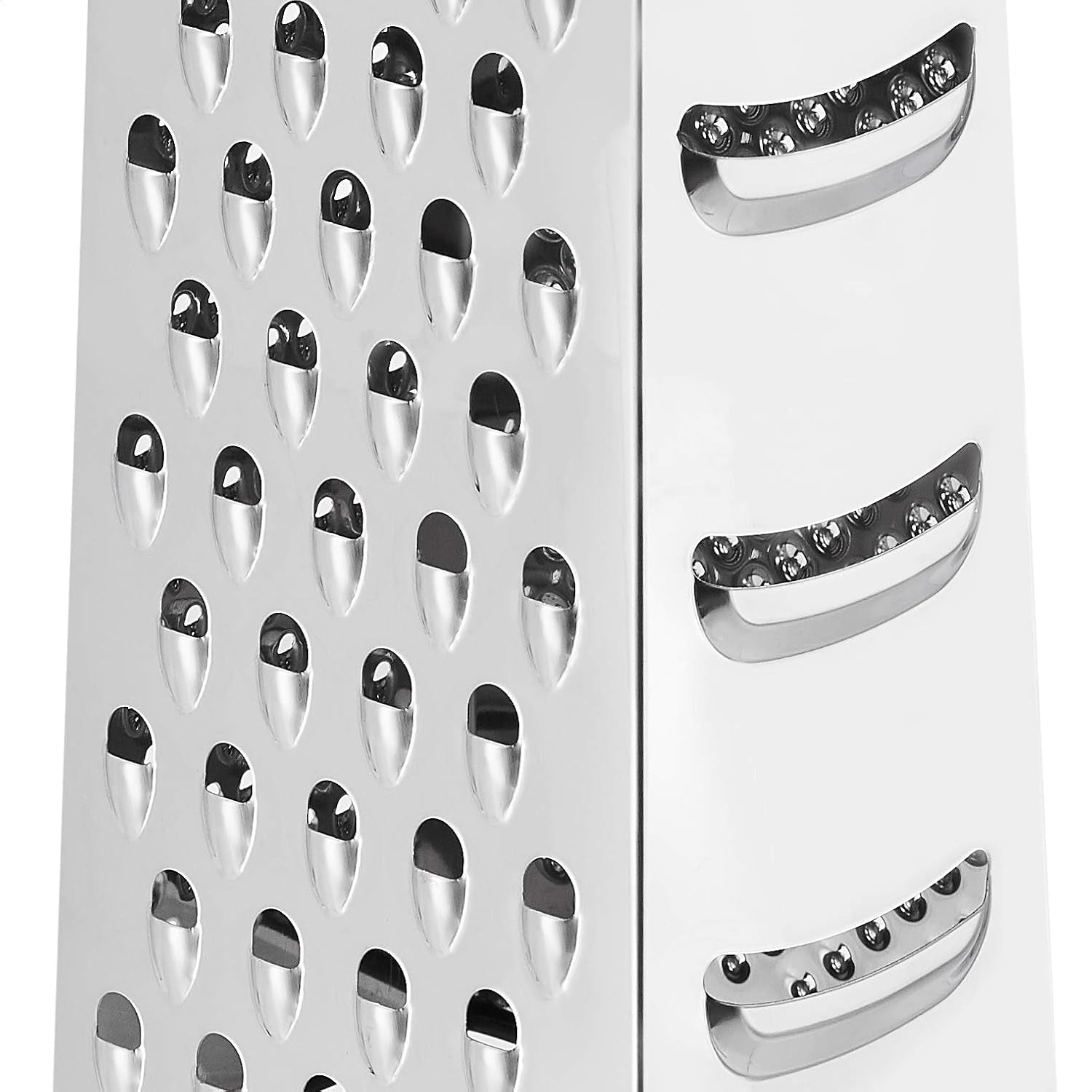 Peeler Naty Shop robusta grattugia quadrata in acciaio inox con base antiscivolo