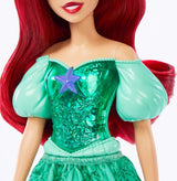 Mattel Disney Princess Ariel bambola, capelli lunghi, posizionabili, scarpe e fascia staccabili, regali Disney, giocattolo per bambini dai 3 anni in su, HLW10