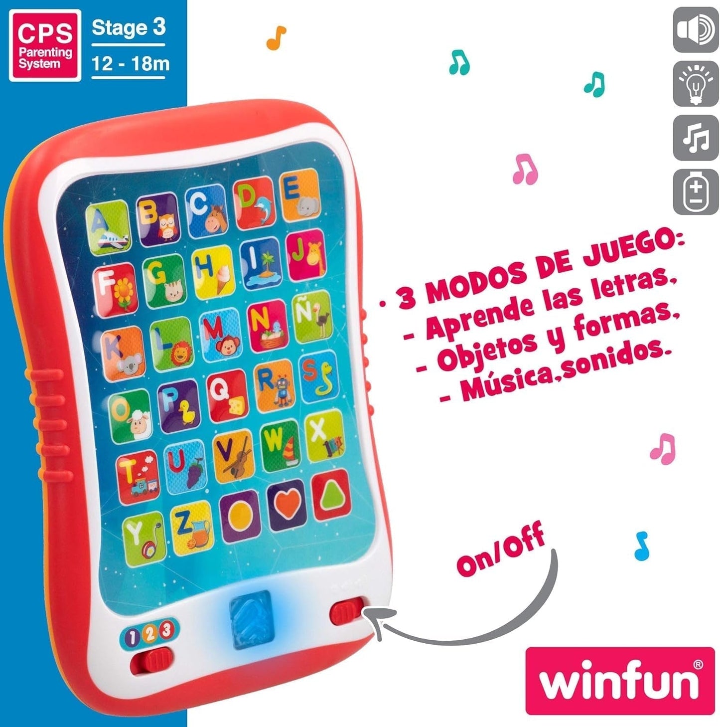 winfun ColorBaby 44256 Vassoio didattico con luci e suoni Giocattoli per bambini Naty Shop