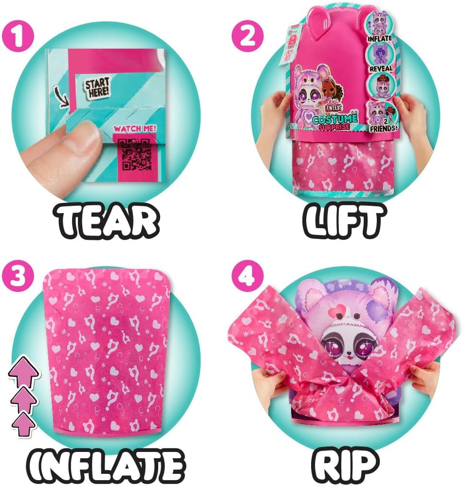 LOL Sorpresa! Costume da preadolescente, cerchi a sorpresa, bambola alla moda carina con costume gonfiabile da panda viola e tante sorprese, tra cui moda e accessori fantastici - Ideale per bambini dai 4 anni in su