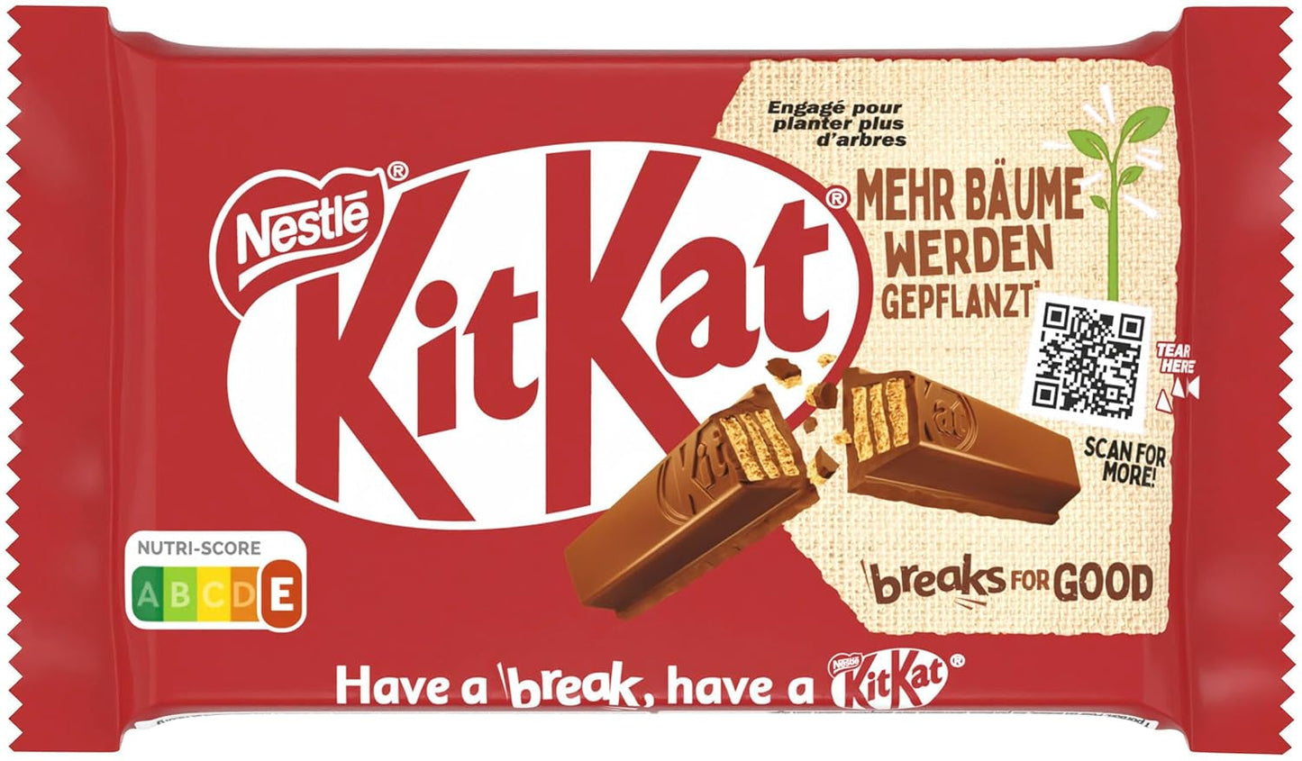 Barrette di cioccolato classiche Nestlé, barrette di wafer croccanti al cioccolato al latte, confezione da 48 (24 x 41,5 g)