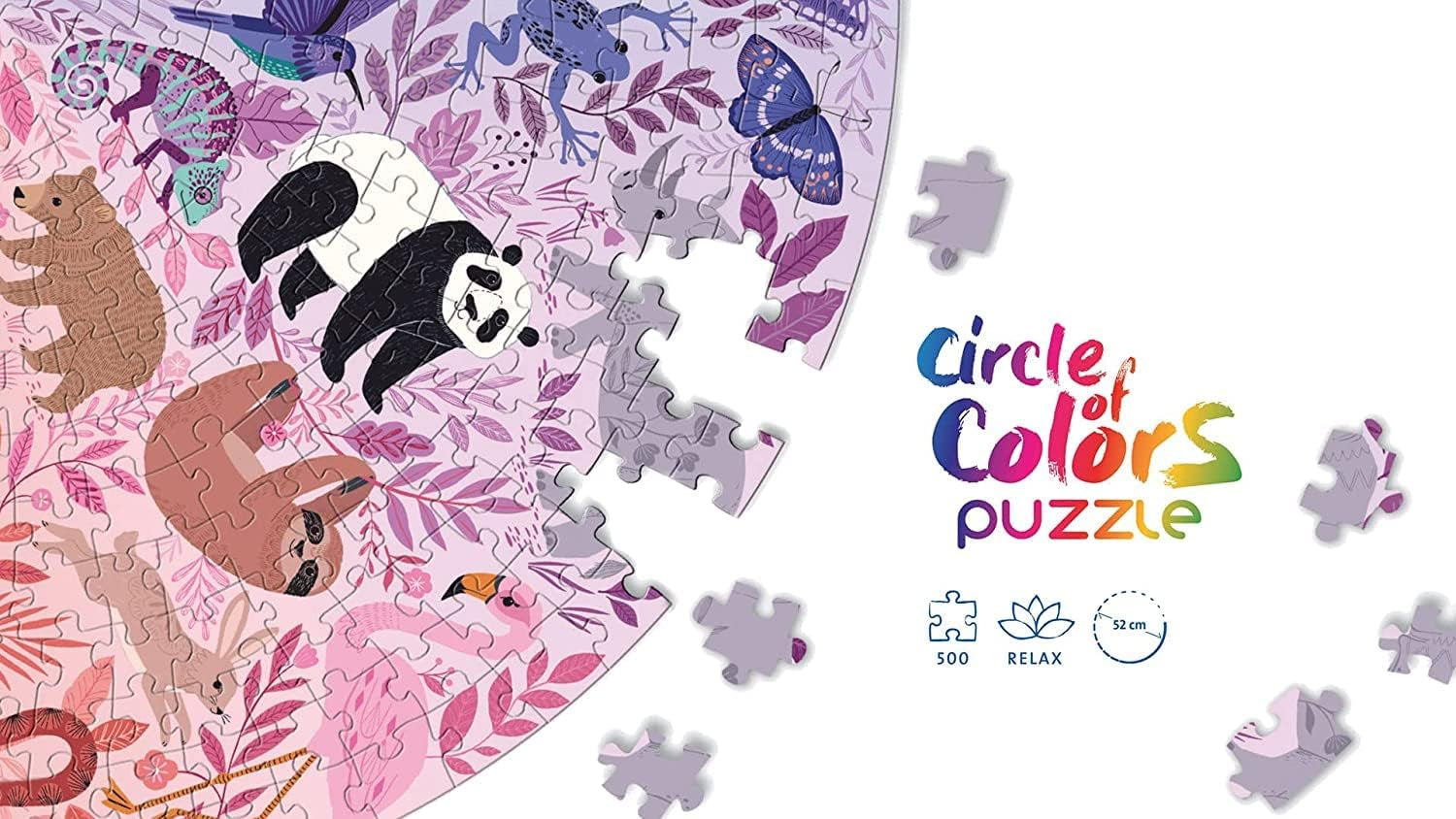 Ravensburger Puzzle 17172 Cerchio di colori - Animali Puzzle da 500 pezzi Naty Shop