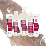 SANTE Naturkosmetik Glossy Shine Mask estratto di foglie di betulla biologica + 3x complesso proteico, maschera per capelli idratante e senza siliconi, cura dei capelli vegana per maggiore lucentezza e morbidezza, 150 ml Naty Shop Hair Mask