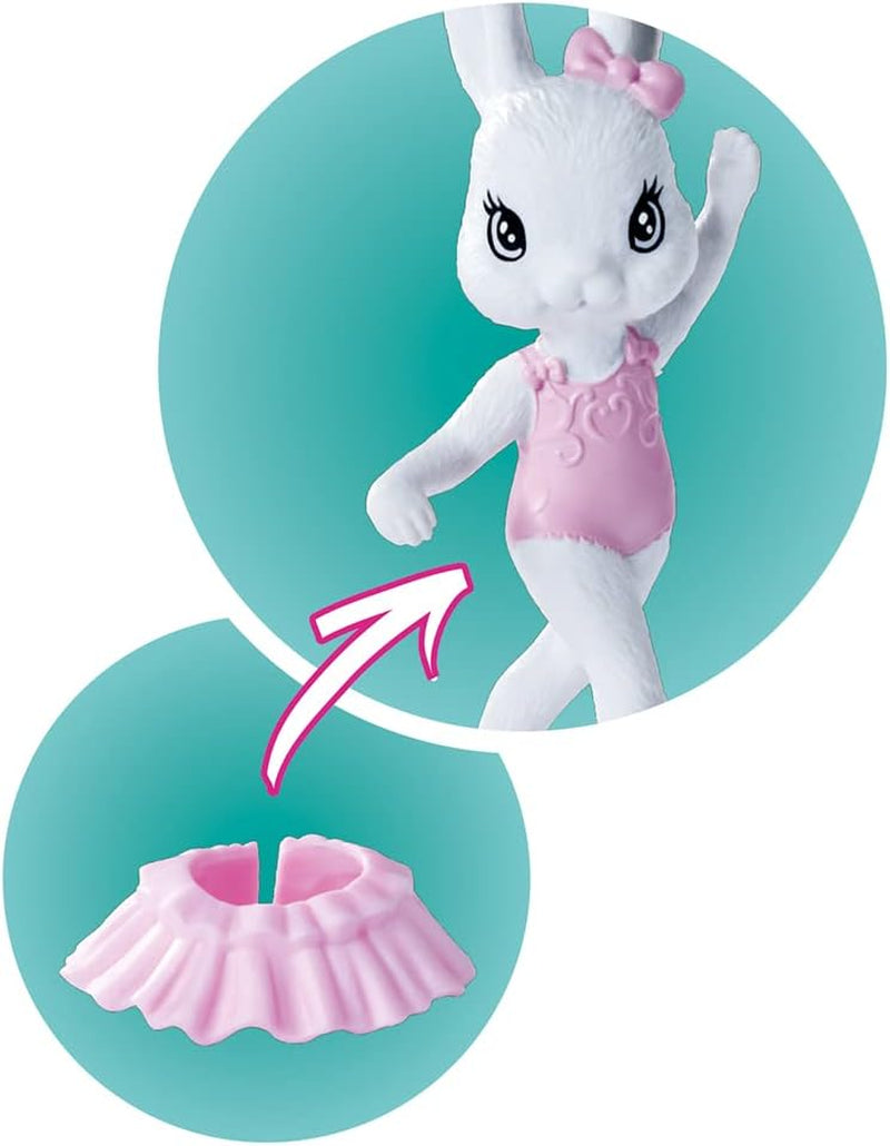 Simba 105733603 - Steffi Love Dancing Ballerina, Steffi come bambola ballerina con amico animale e gonna girevole, bambola da gioco 29 cm, da 3 anni