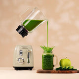 Robot da cucina Cecotec Retro Power Nero Titanio Retrogreen. 1200W Maximale Leistung, 2 Geschwindigkeiten, 4-Klingen-Messer Mit Schwarzer Titanbeschichtung und 1.5L Krug, Vintage-Design in Grün Kitchen Naty Shop
