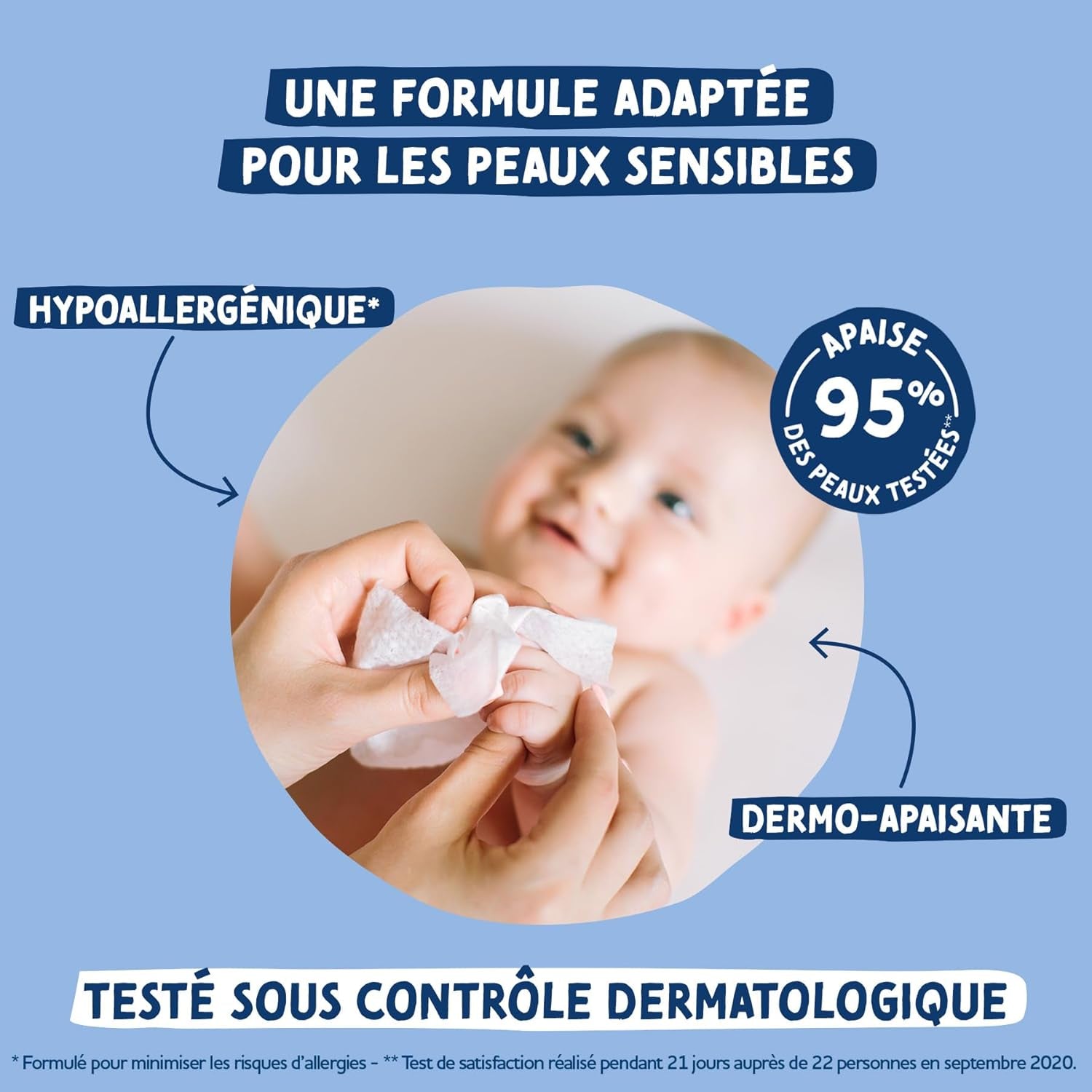 Confezione da 8 confezioni di salviette detergenti compostabili con acqua, 50 pezzi