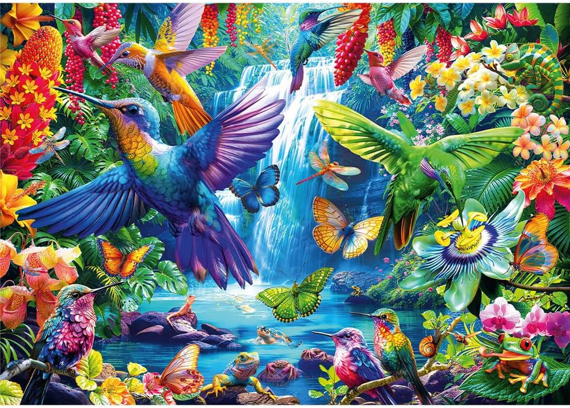 Trefl 10880 Colibrì ai tropici 1000 pezzi - Puzzle fai da te con uccelli, Intrattenimento creativo, Per adulti e bambini dai 12 anni in su, Puzzle multicolore Naty Shop