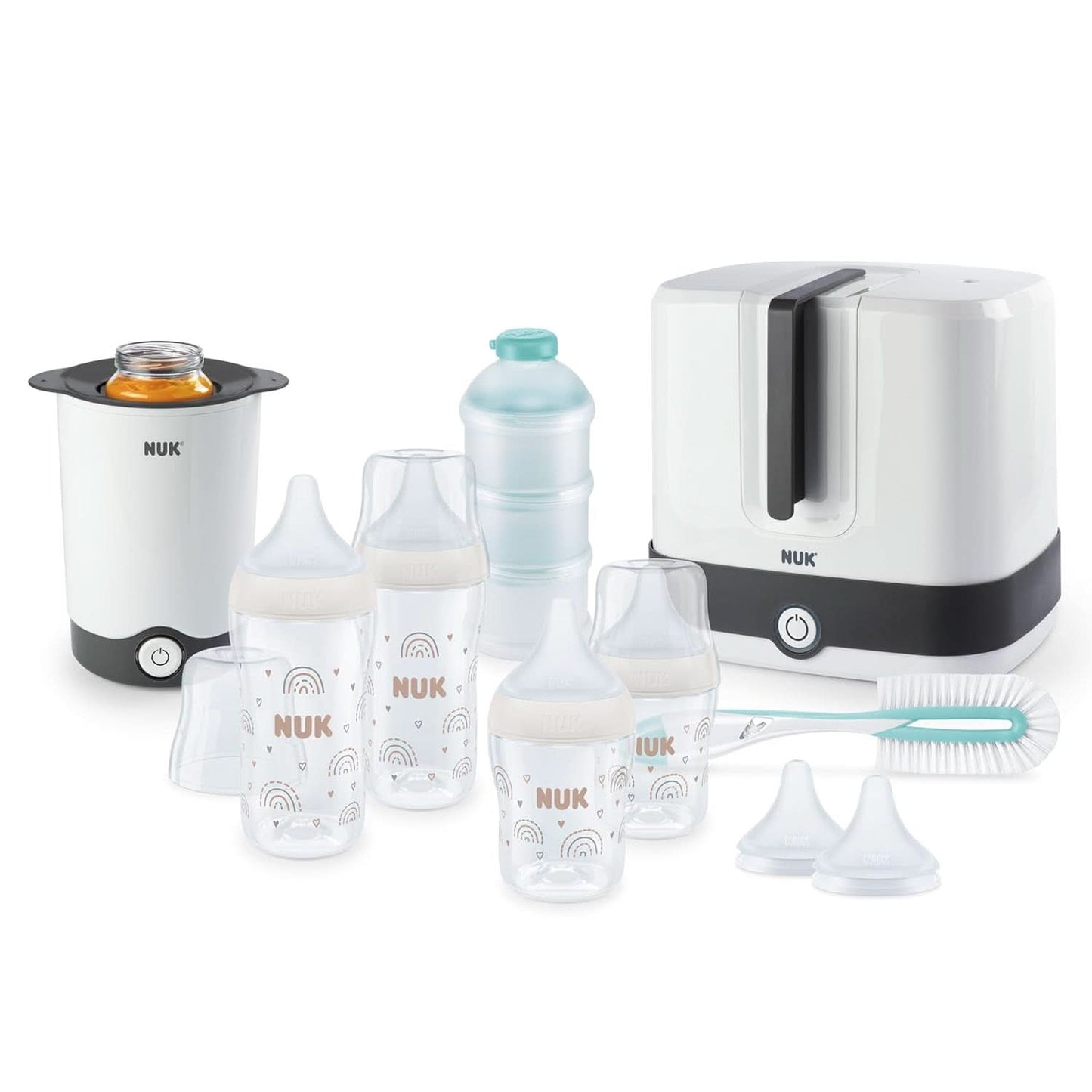 Set tiralatte manuale NUK, morbido cuscino in silicone, 2 biberon perfettamente abbinati, 150 ml Accessori per alimenti e allattamento Bebe Naty Shop Perfect Match Set
