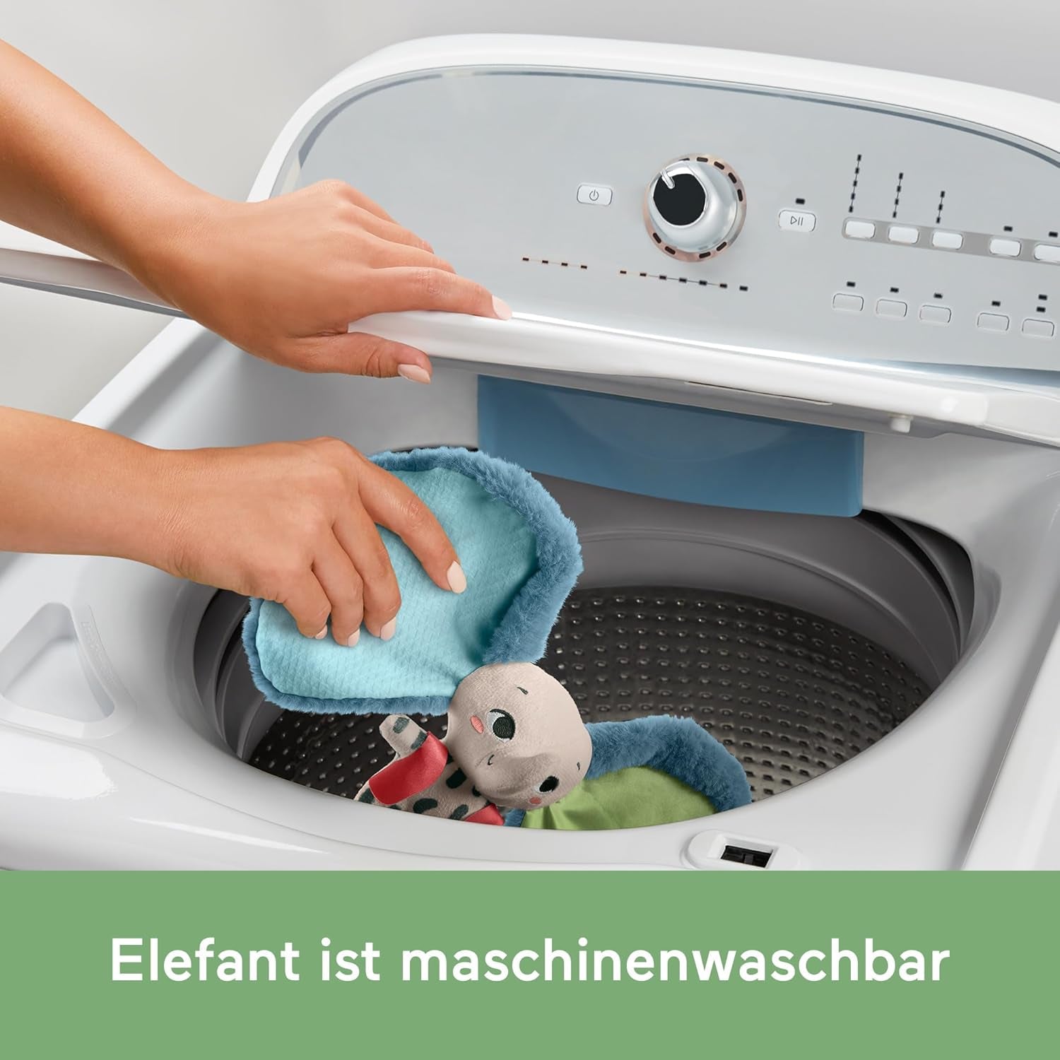 Elefante dalle orecchie giganti Fisher-Price - Adorabile peluche morbido con orecchie extra grandi, realizzato al 90% in plastica riciclata e imballaggio certificato FSC, per bambini dai 3 mesi in su, HKD63 Bebe Toys Naty Shop
