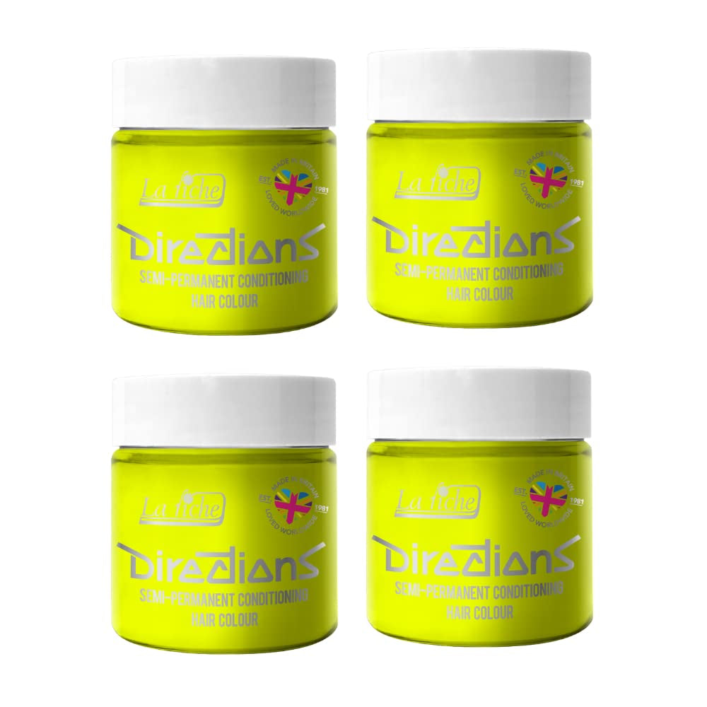 Indicazioni colorazione semipermanente per capelli scatola da 100 ml confezione da 4 (Pillarbox Red) Naty Shop Tintura per capelli gialla 100 Ml (confezione da 4)