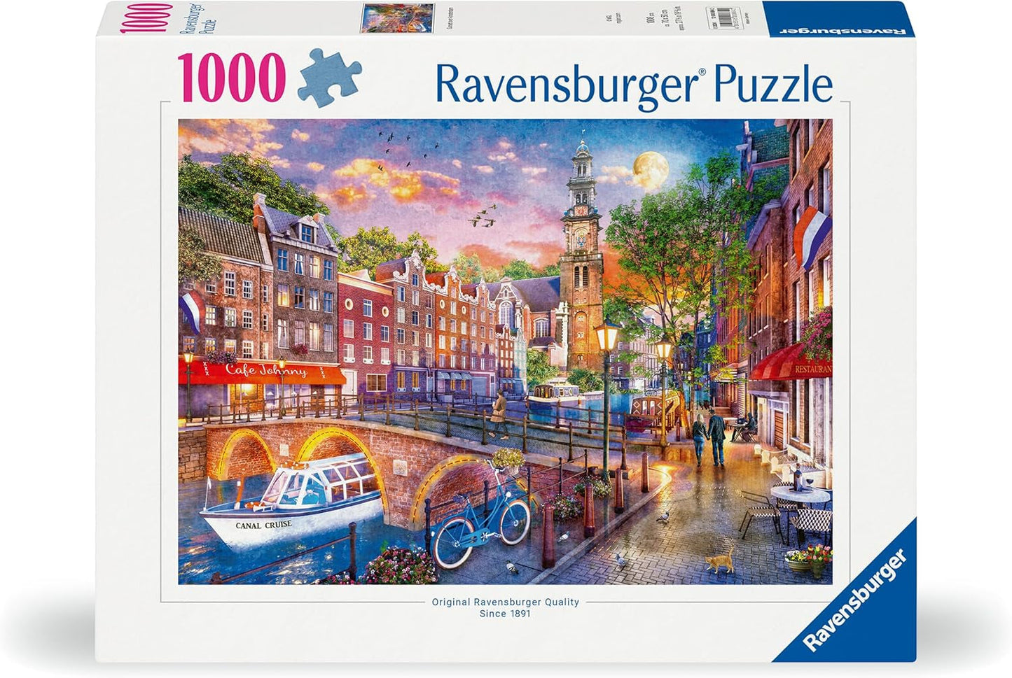 Ravensburger Puzzle 12000884 Sunset Amsterdam - Puzzle da 1000 pezzi per adulti dai 14 anni in su Puzzle Naty Shop