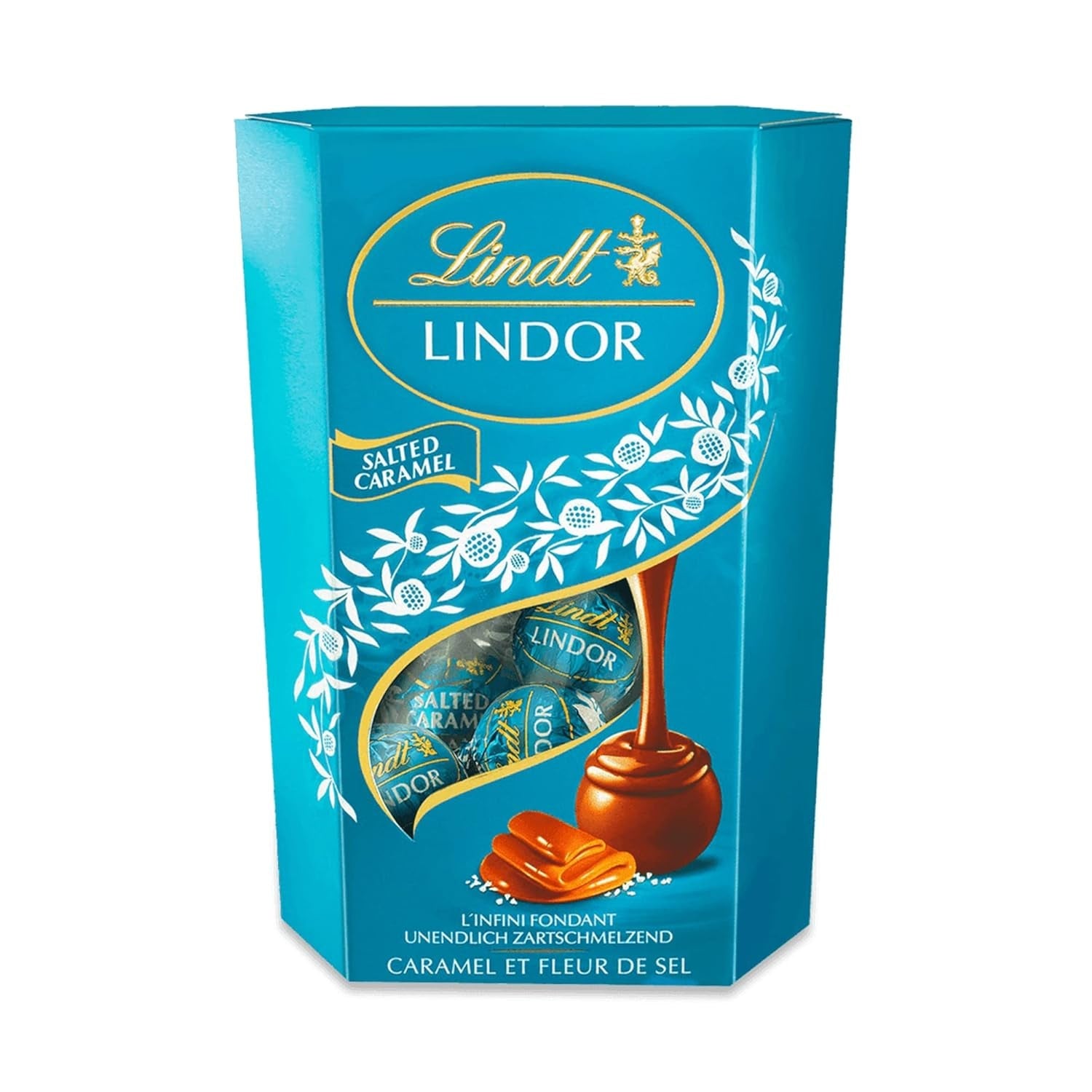Cioccolata Lindt | LINDOR Cornetto al Caramello Salato | 500 g| 38 Palline Di Cioccolato Al Latte Con Ripieno Di Caramello Salato | Dono di cioccolato