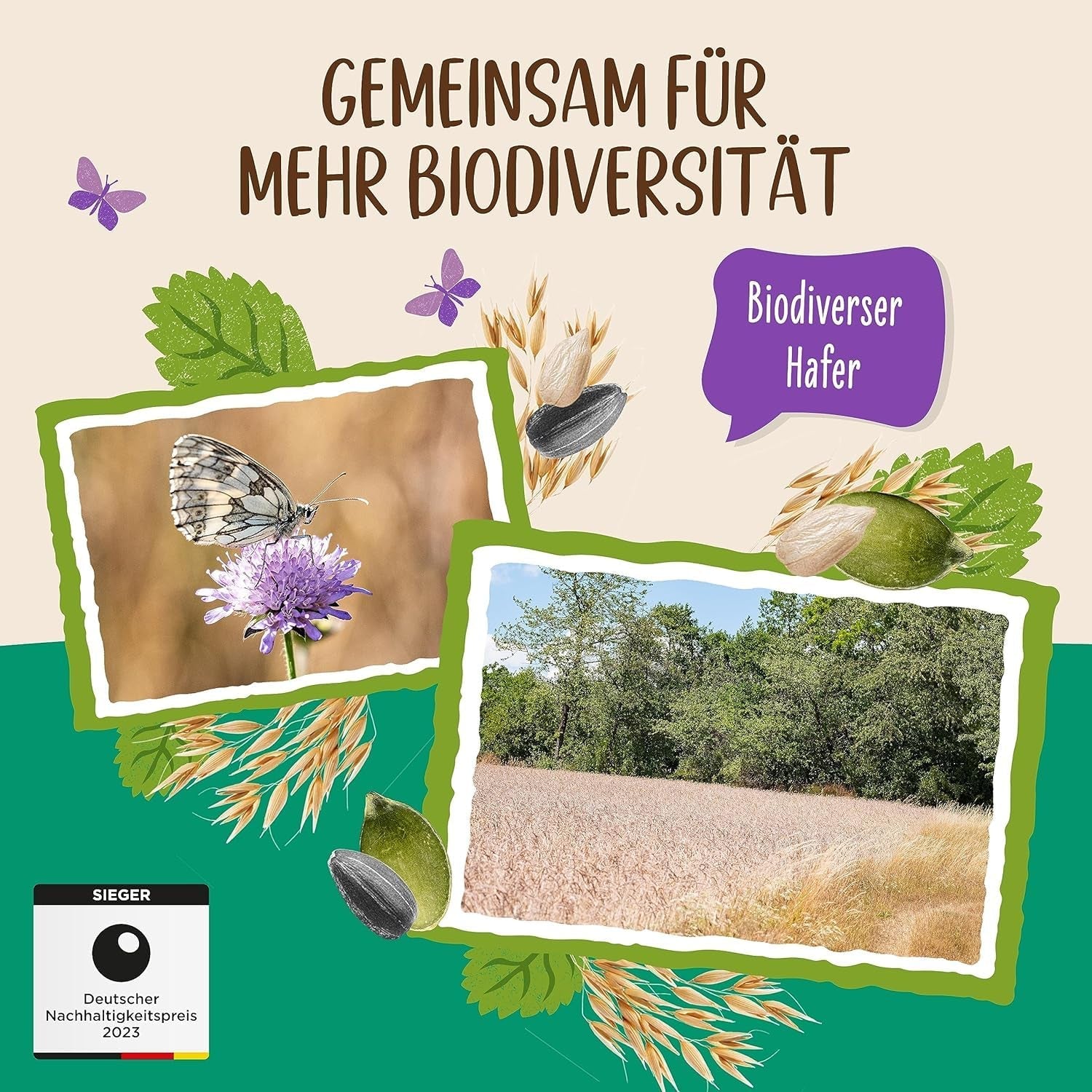 Allos muesli proteico non zuccherato | Muesli biologico | Farina d'avena | Cereali per la colazione | Vegano (5 x 450 g), 1 pezzo (confezione da 5)