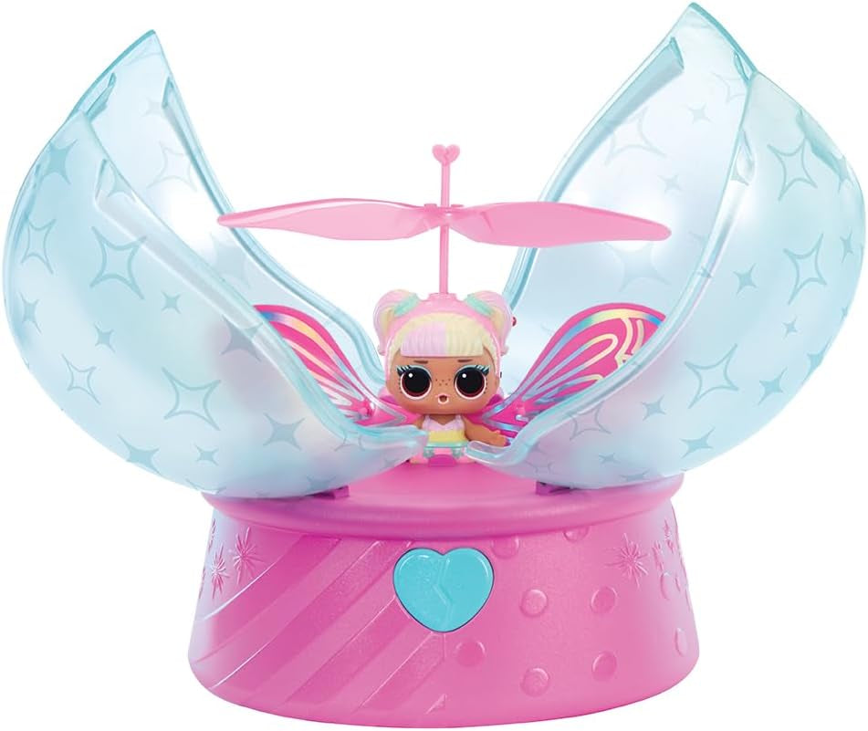 LOL Sorpresa! Magic Flyers Fairies Tots - Flower Child - Includes 1 doll and 1 magic wand in a flower-shaped pack, 2 to collect, Rose