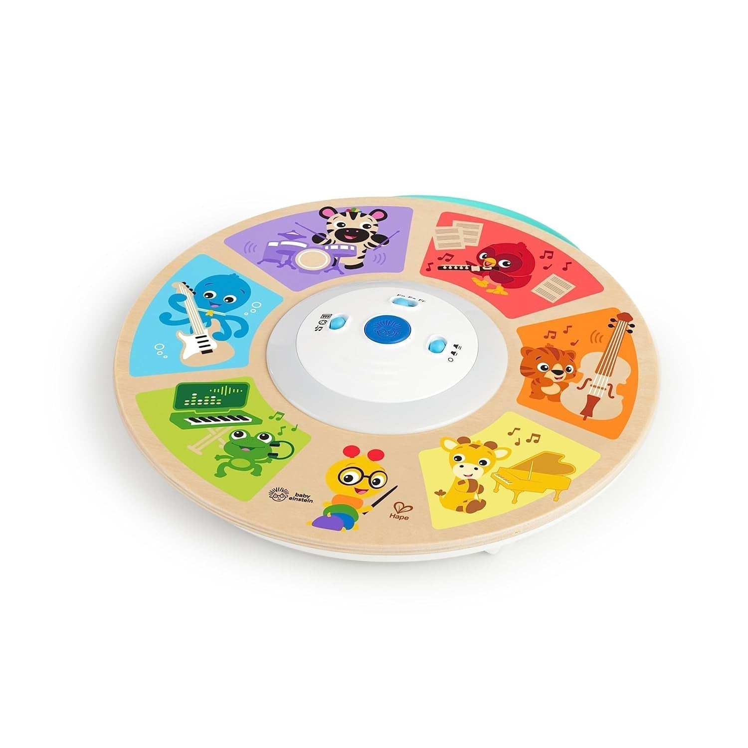 Baby Einstein, Hape, Cal's Smart Sounds Symphony Magic Touch Gioco di attività elettronico in legno in 3 lingue (inglese, francese e spagnolo), 3 modalità, dai 6 mesi Giocattoli per bambini Naty Shop
