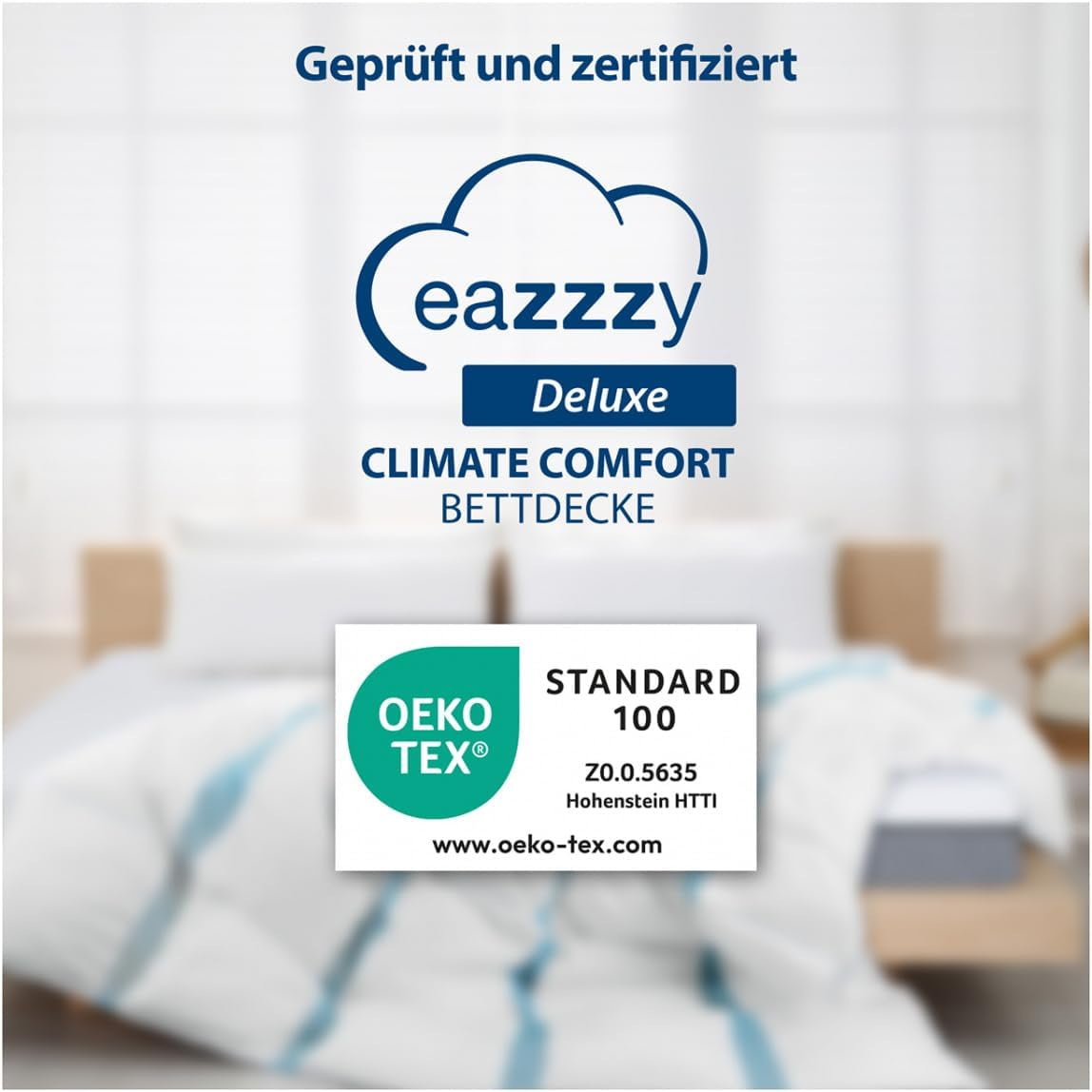 Genius Eazzzy Climate Comfort Trapunta 155 X 220 Cm, Fibratight, Trapunta leggera per tutte le stagioni, Trapunta traspirante, Temperatura gradevole per il sonno, Trapunta per tutte le stagioni Trapunte e piumini Naty Shop