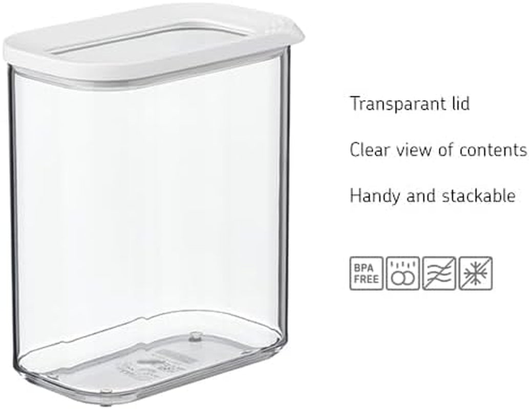 Mepal - Contenitore Frigo Modula XXL - Contenitore Alimenti con Coperchio - Organizer da Cucina e Contenitore in Plastica - Organizer Frigo Impilabile e Chiudibile - 4800ml - Contenitori Alimenti Bianchi Naty Shop