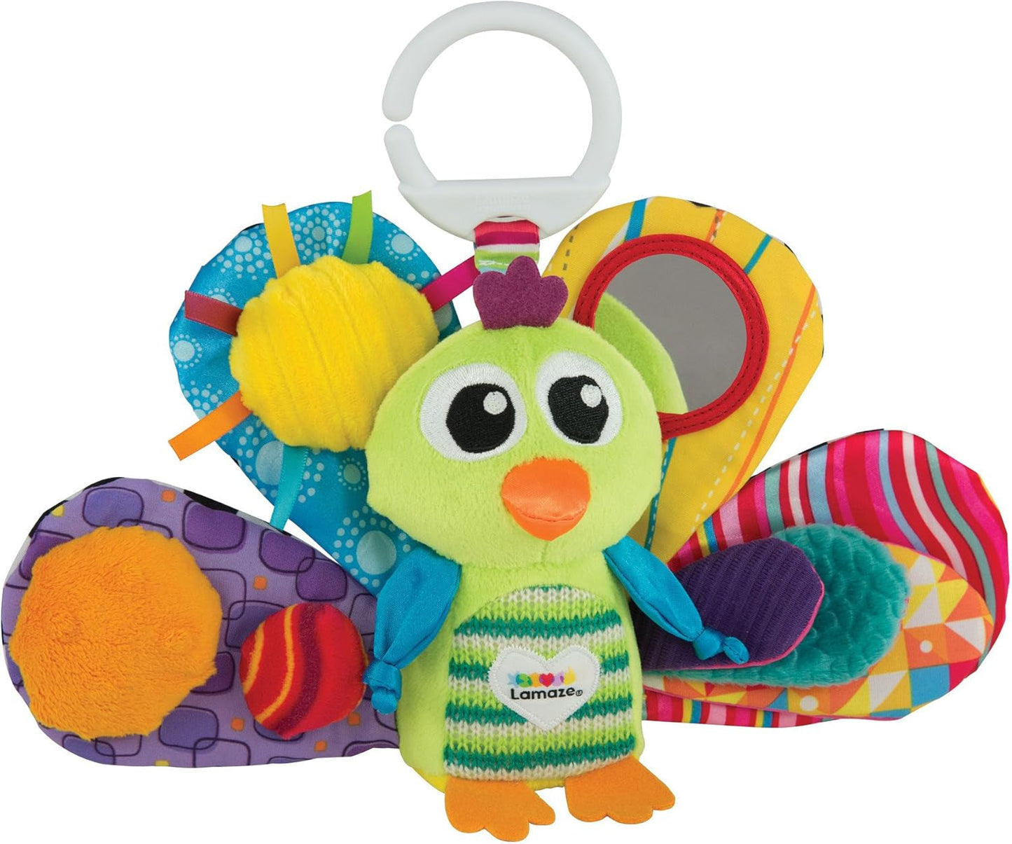 Lamaze Giocattolo per Bambini "Freddie la Lucciola" Clip & Go, Giocattolo di Alta Qualità per i più Piccoli, Ciondolo con Impugnatura per Rafforzare la Relazione Genitore-Figlio, da 0 Mesi, Diversi Colori Giochi per Bambini Naty Shop Jaques The Peacock