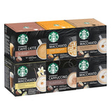 STARBUCKS Probierset, White Cup Variety Pack di Nescafé Dolce Gusto Kaffeekapseln & Vanilla Macchiato di Nescafé Dolce Gusto Kaffeekapseln 6 x 12 (72 Kapseln, 36 Portionen)